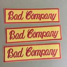 20*7 см тканевые нашивки для мотоциклистов BAD COMPANY на заказ нижний рокер двигатель цикл Вышивка Патчи для куртки 30X7 см