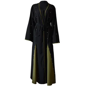 

Abaya Dubai Islam Oman Qatar Pearls Muslim Hijab Dress Jilbab Kaftan Abayas For Women Turkish Islamic Clothing Kimono Cardigan