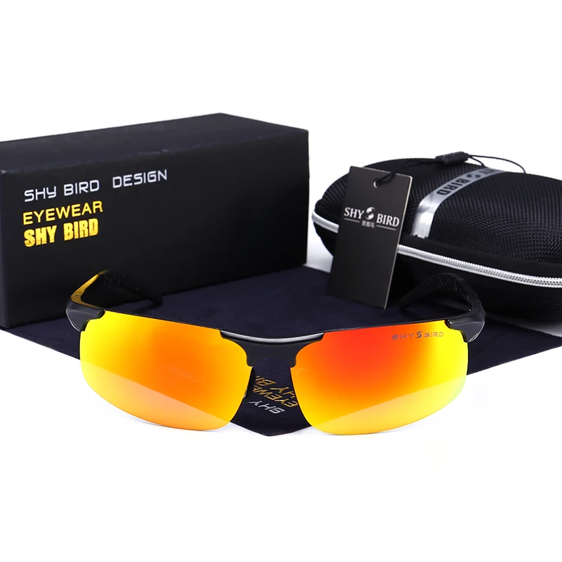 Солнцезащитные очки для мужчин, поляризованные зеркальные Мужские солнцезащитные очки с покрытием из алюминиево-магниевого сплава, Поляризованные спортивные мужские очки, аксессуары 8177