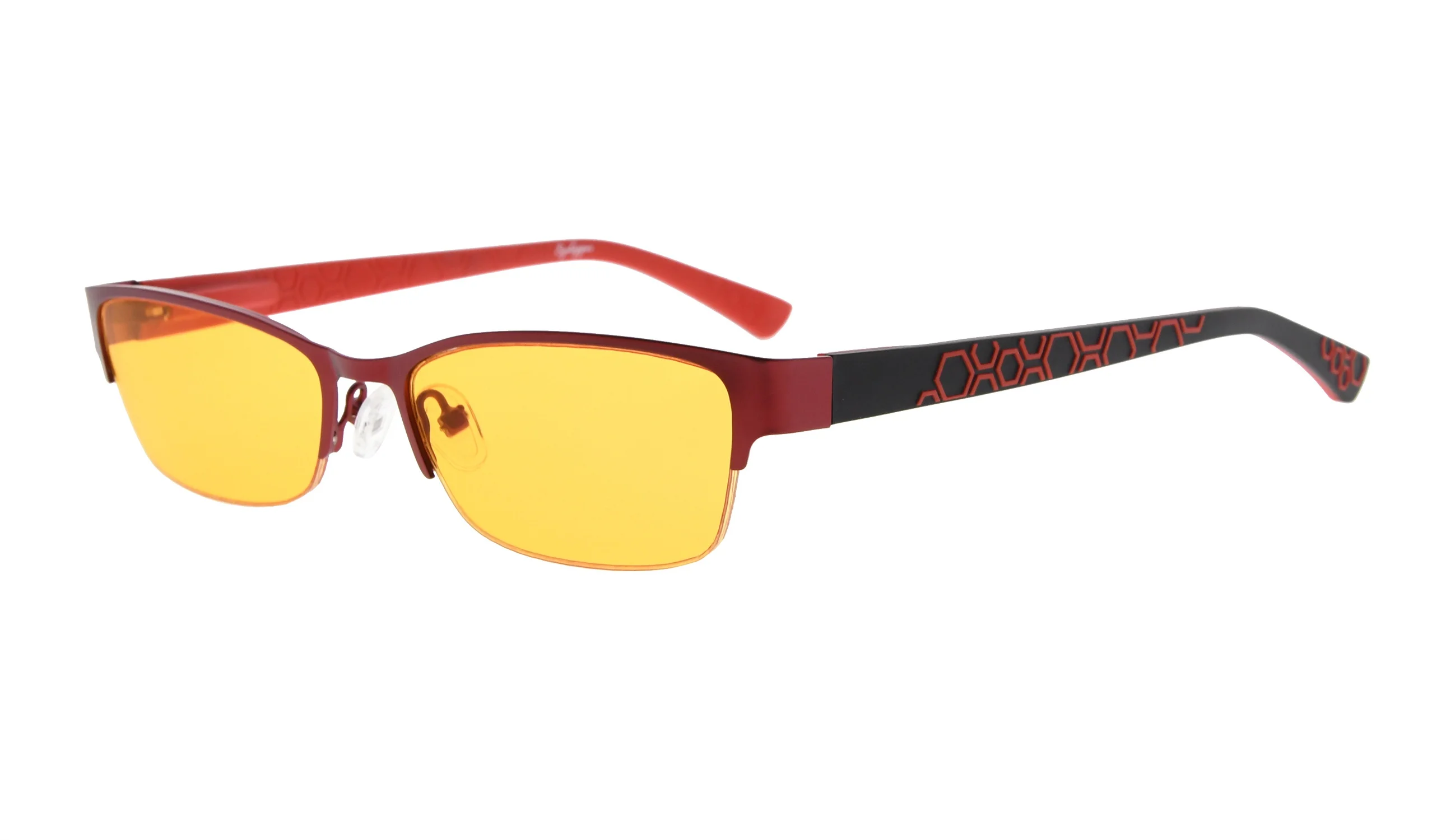 LX17006 eyepepper компьютерные очки для чтения с оптическим half-обод Frame-UV400, 96.9% синий светильник блокировки лучше спать считыватели - Цвет оправы: Red