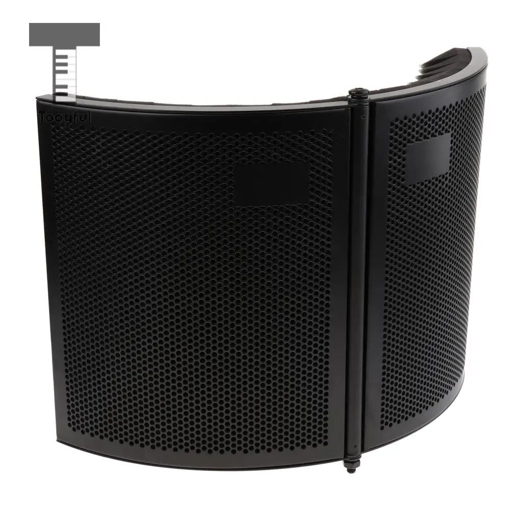 Foldable Microphone Isolation Shield Panel Studio Mic Sound Absorber Filter for Condenser Microphone Recording