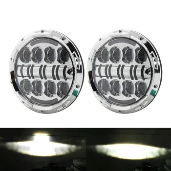 

LED Headlight for Lada Niva 4x4 Car for Jeep Wrangler 7Inch Turn Signal Lamp DRL LED Daytime Running Light and cover 2 Pcs