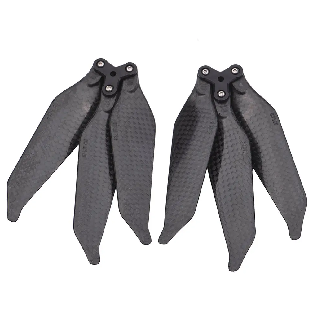 

1/2/4 pair Carbon Fiber Propeller 3 Leaf Blade Noise Reduction Folding Wing Paddle Quick Release Props Spare Parts Kits