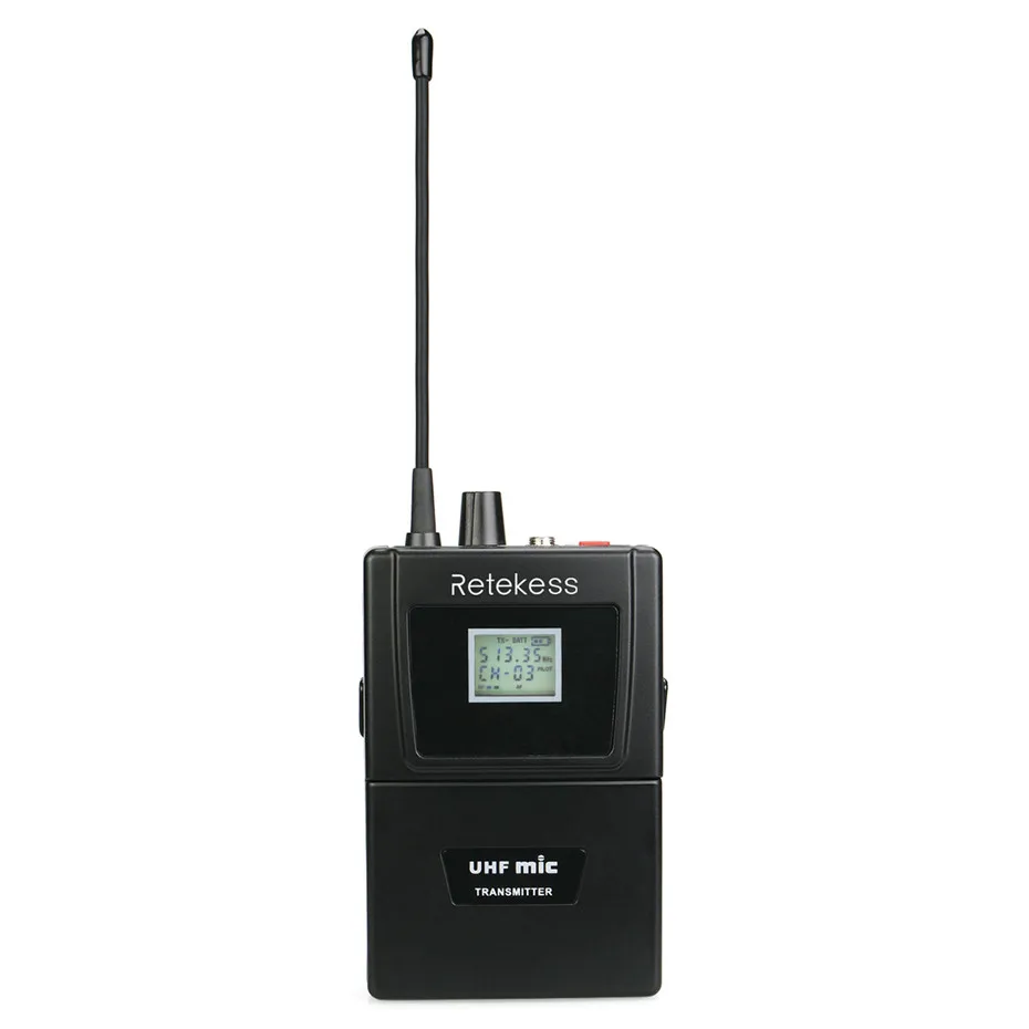 

Retekess T126 RF Wireless Conference System Simultaneous Interpretation Bodypack Waist-mounted Audio Transmitter for Meeting Bus