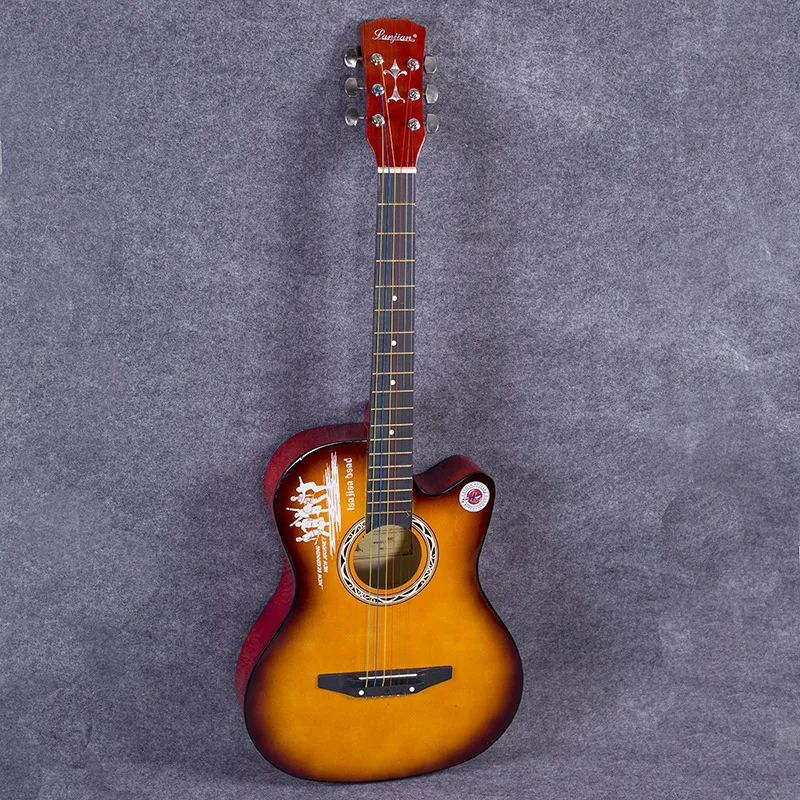 New basswood 38 inch beginner acoustic guitar Child school