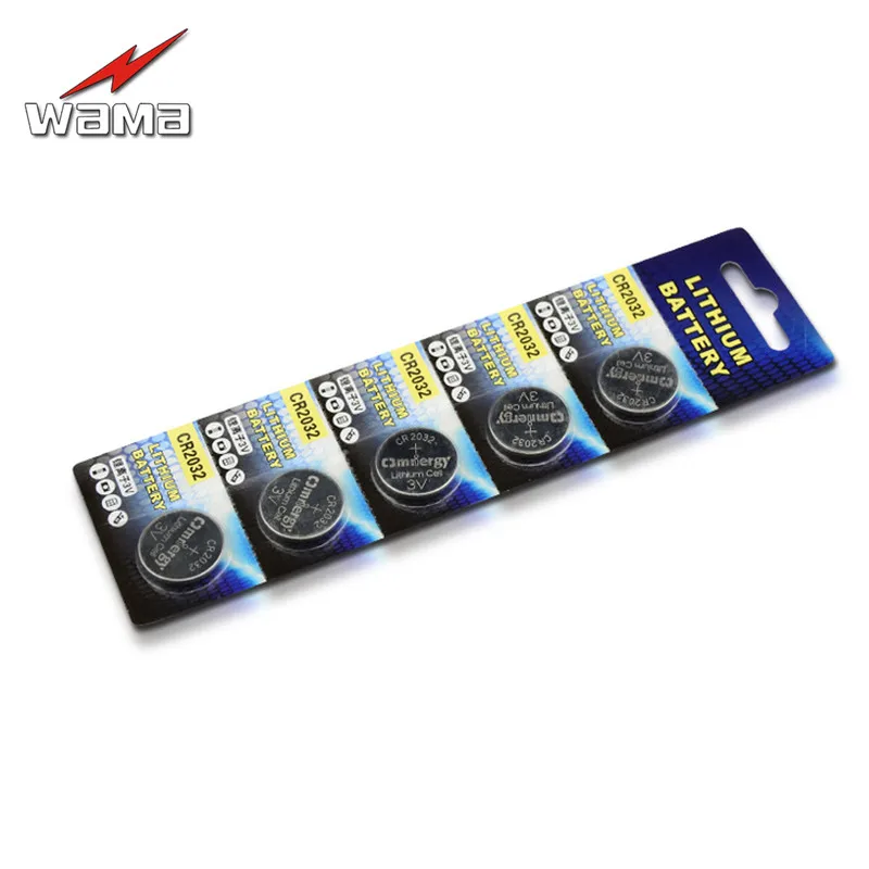 10 шт./2 упаковки Wama CR2032 3 в кнопочные батарейки для монет литиевые DL2032 EA2032C ECR2032 L14 Автомобильный Аккумулятор