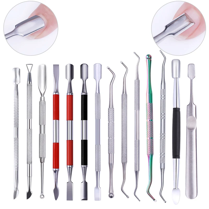 

1 Pc Nail Skin Remover Cuticle Pusher Stainless Steel Gel Polish Remover Cuticle Trimmer Nail Art Tools for Removing Gel Polish