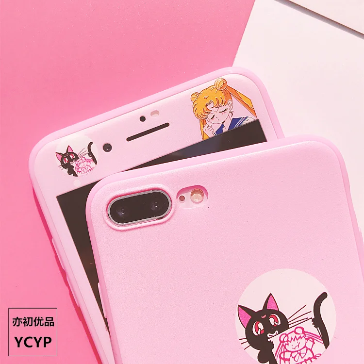 Чехол для iphone XS Max Sailor Moon+ пленка для экрана из закаленного стекла, Чехол для карт Sakura для iphone X XR 6 6 S 7 plus 8 8 plus