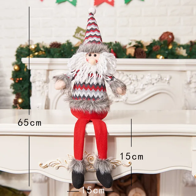 large stuffed sitting santa claus