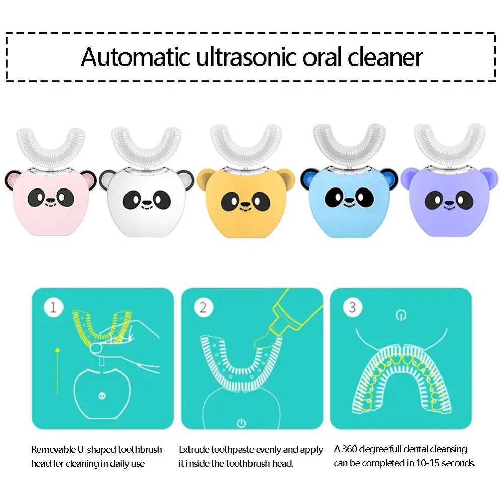 

USB Electric Toothbrush Soft Intelligent Cold Light Automatic Cleaning Brush Ultrasonic Vibration Teeth