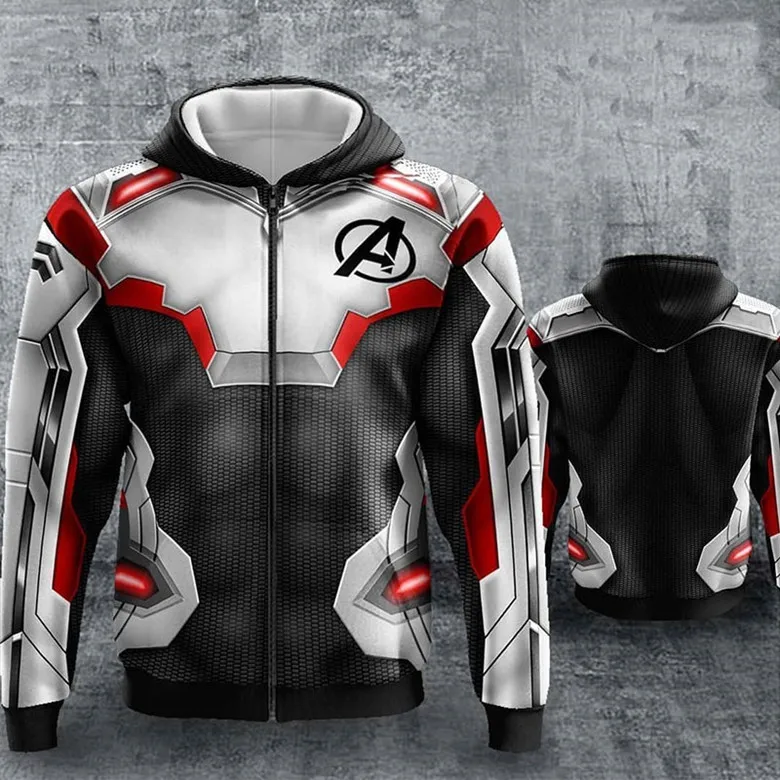 3dprinted с принтами "Marvel", "Мстители", 4 завершающей квантовой сфере Косплэй костюмы, худи, толстовки Для мужчин на молнии с капюшоном Толстовка костюмы с капюшоном куртка - Цвет: AA3