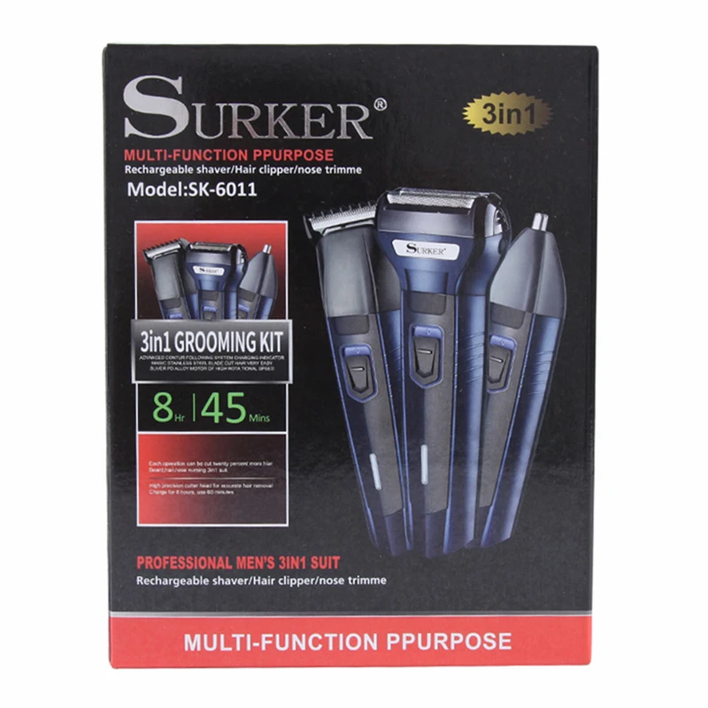 Surker электробритва для Для мужчин быстрая USB Перезаряжаемые IPX5 Водонепроницаемый