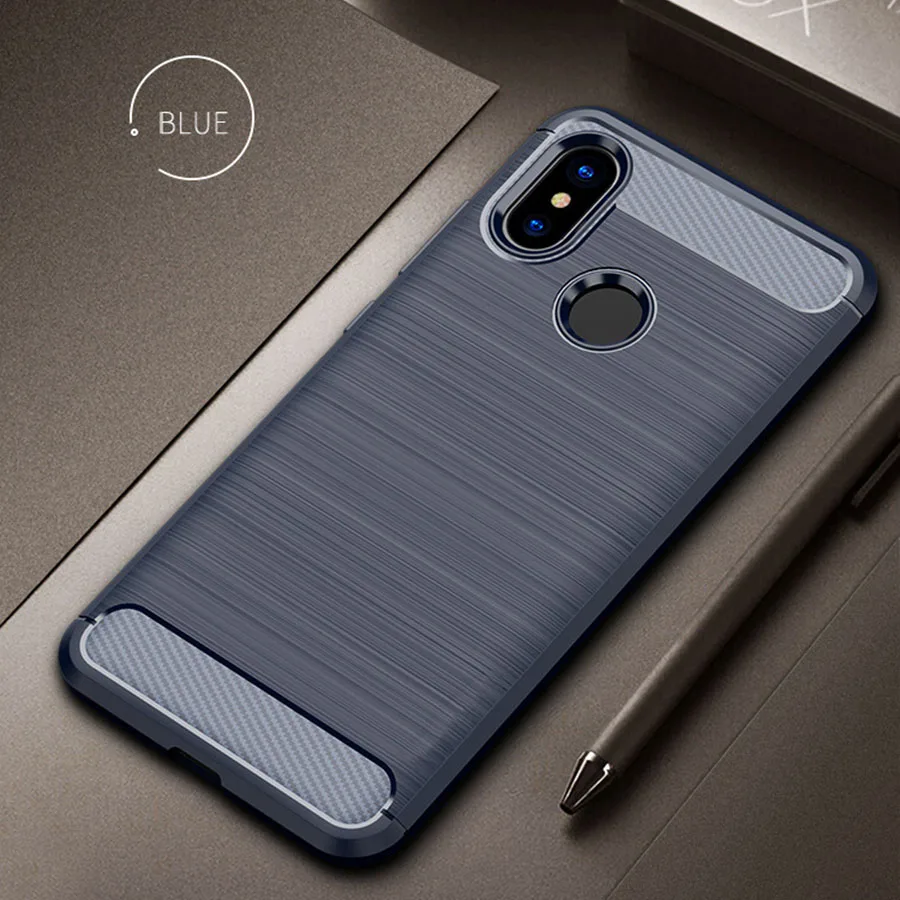 Blue Чехол s для Xiaomi Redmi 7A K20 K30 Note 7 6 Pro Чехол Mi9 задняя крышка для телефона из углеродного волокна TPU Защитная крышка Xiomi Mi8 lite Global 9 8A - Цвет: Blue