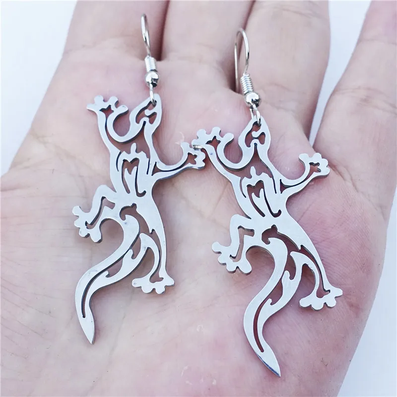 Женские серьги Gecko из нержавеющей стали в виде ящерицы|Серьги-подвески| |