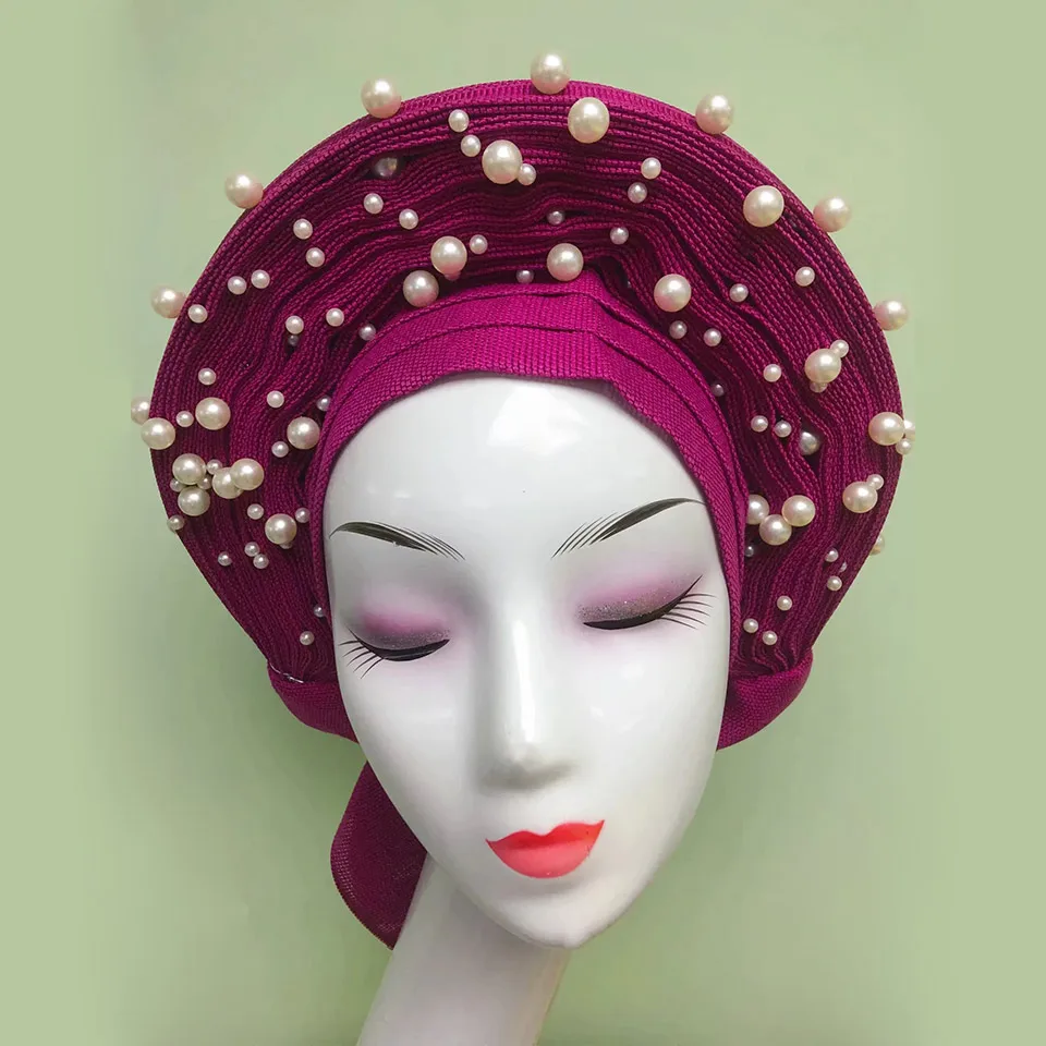 Aso oke головной убор gele нигерийский Африканский Авто геле женский Дамский тюрбан