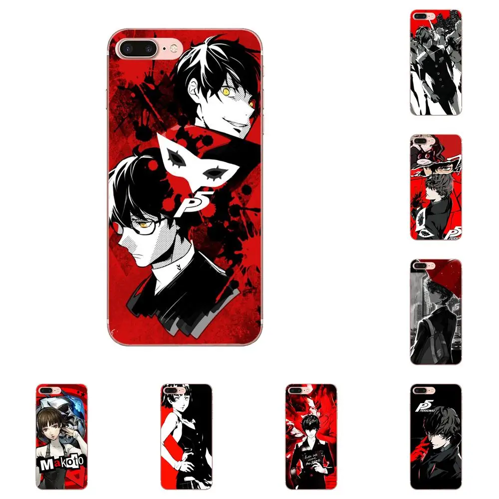 Мягкая ТПУ Новая мода аниме Persona 5 для Apple iPhone 4 4S 5C 5S SE 6 6S 7 8 Plus X XS Max XR | Мобильные