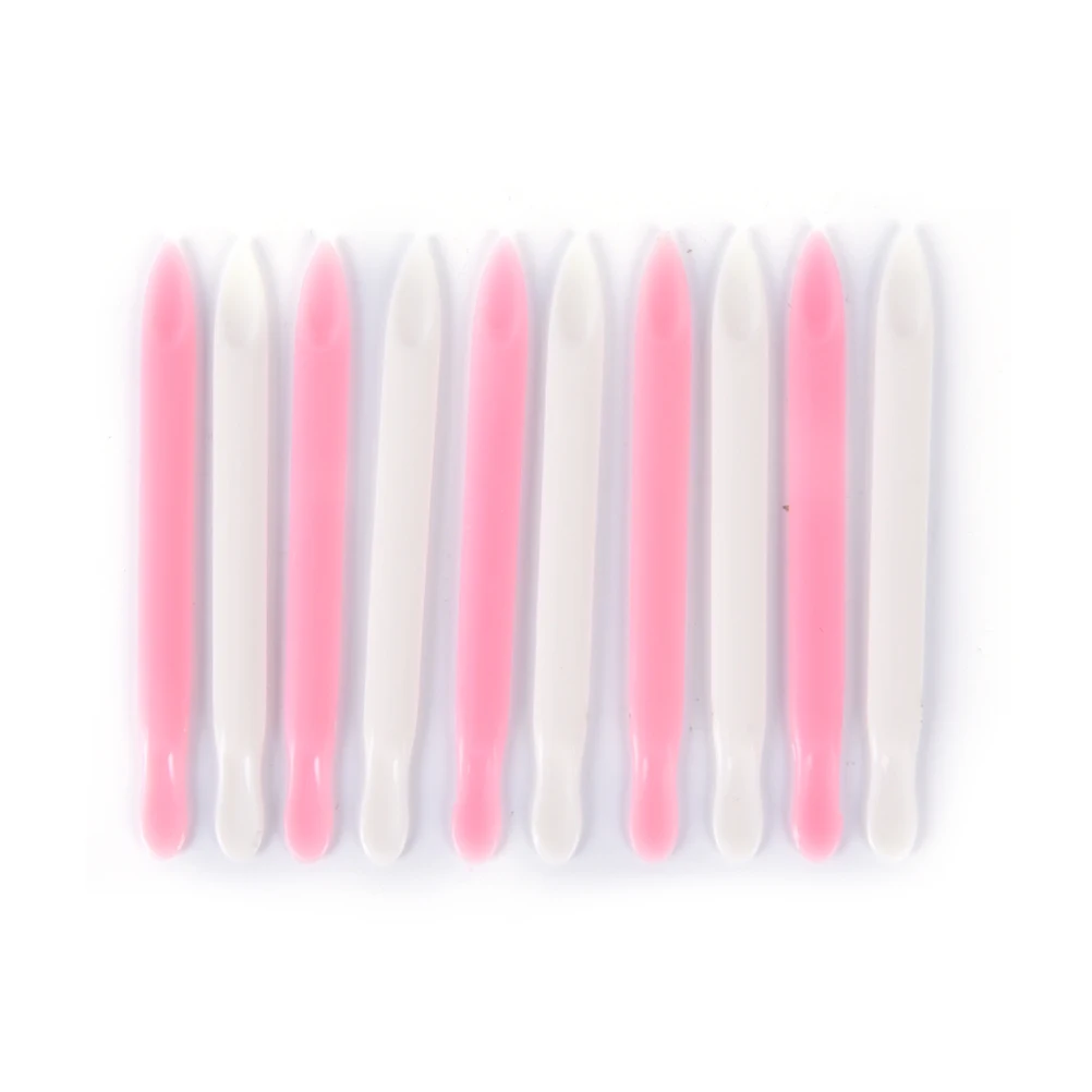 10Pcs/lot Nail Cuticle Pusher Plastic Cuticle Trimmer Pusher Remover