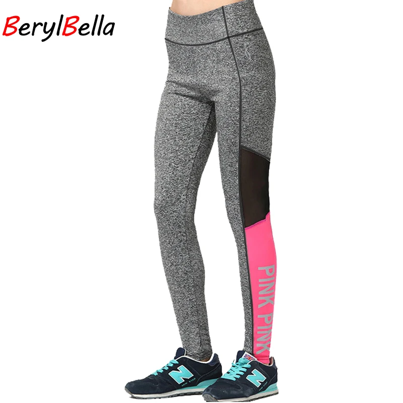 

Workout Women Leggings Fitness Plus Size 2019 winter Slim Pink High Waist Legging Grey Stretch Pants Leggin Trousers BerylBella