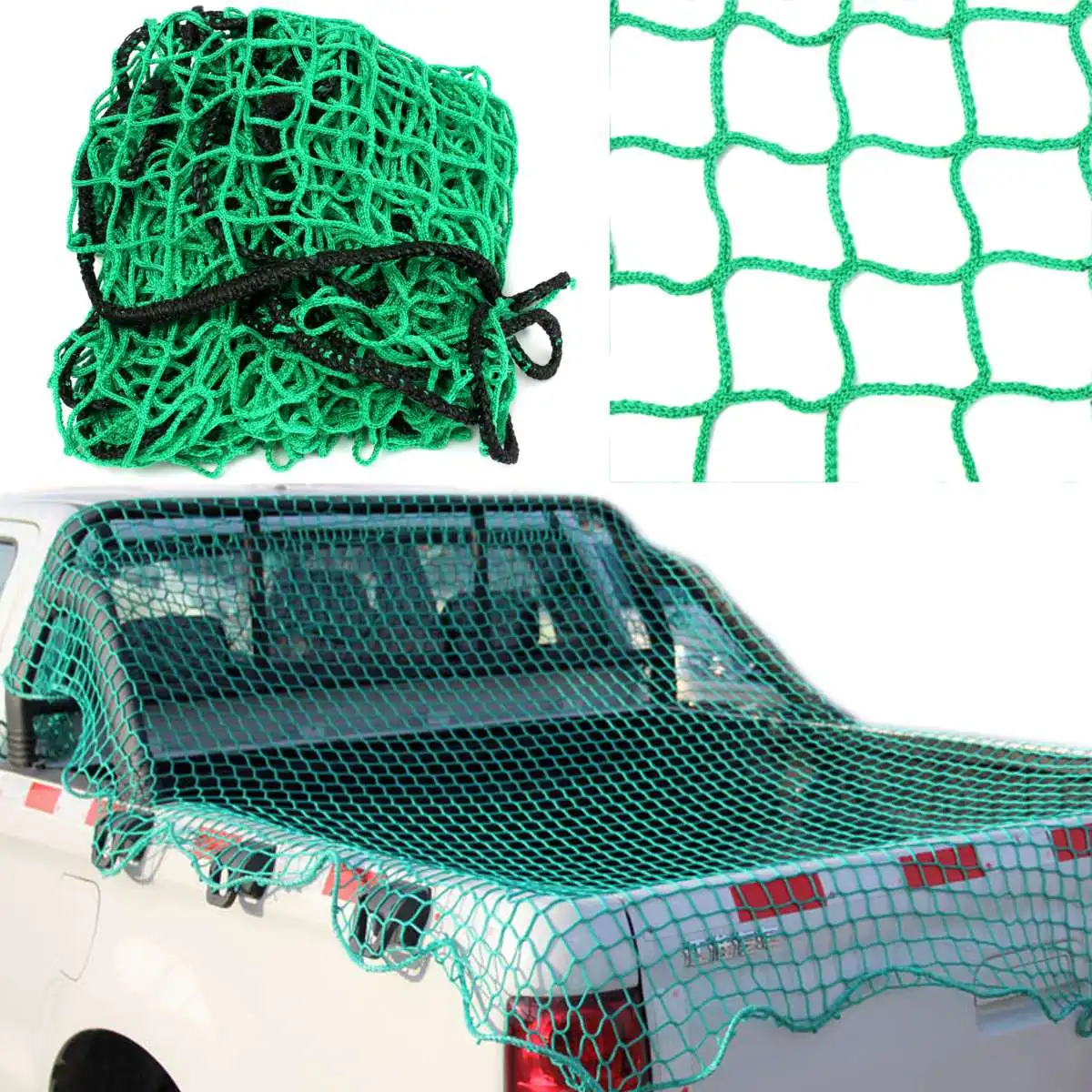 

200cm x 300cm Cargo Net Bungee Pickup Car Truck Cargo Trailer Dumpster Extend Mesh Net Covers Roof Luggage