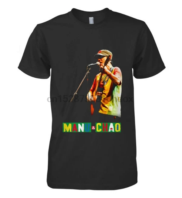 Новинка Мужская футболка MANU CHAO черная красная французская стильная в стиле панк |