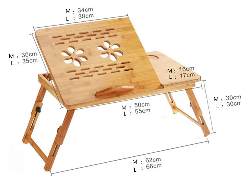 Складной Портативный Регулируемый бамбуковый компьютерный стенд для ноутбука стол для кровати диван-кровать лоток для изучения столов
