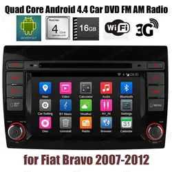 Android4.4 автомобильный DVD 16 г Встроенная память 4 ядра Поддержка BT 3G Wi-Fi GPS DTV dab + TPMS для Fiat Bravo 2007 -2012 FM AM радио