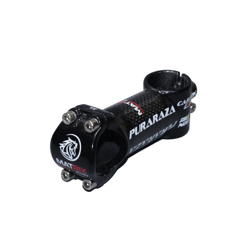 PuraRaza Carbon Handlebar Stem Road Bike 31.8mm Carbon Fiber+ Aluminum MTB Mountain Bicycle Stems 6 Degrees Cycling Parts (1)