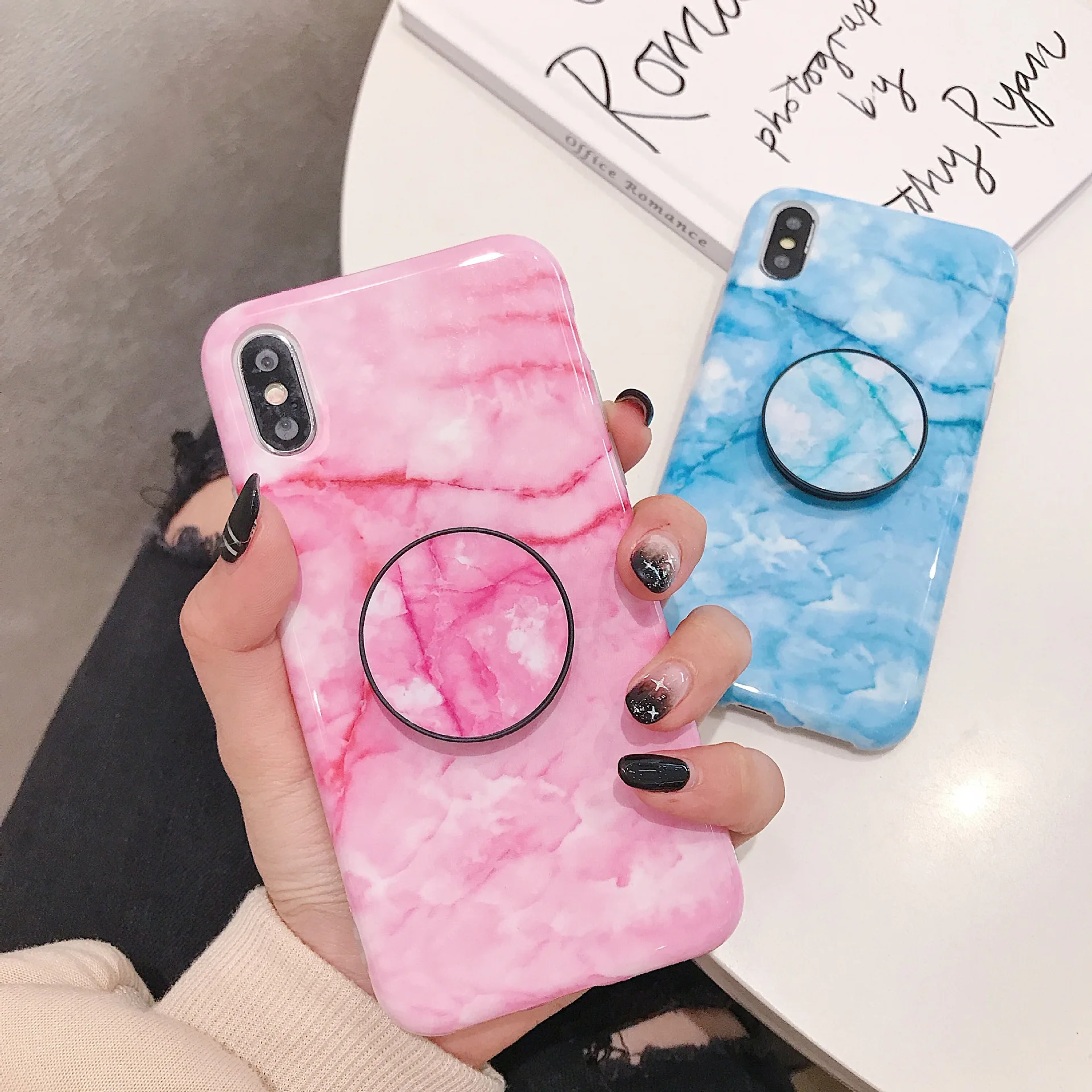 LoliHippo мягкий силиконовый мраморный чехол для телефона прекрасный iPhone девушек X 7 8