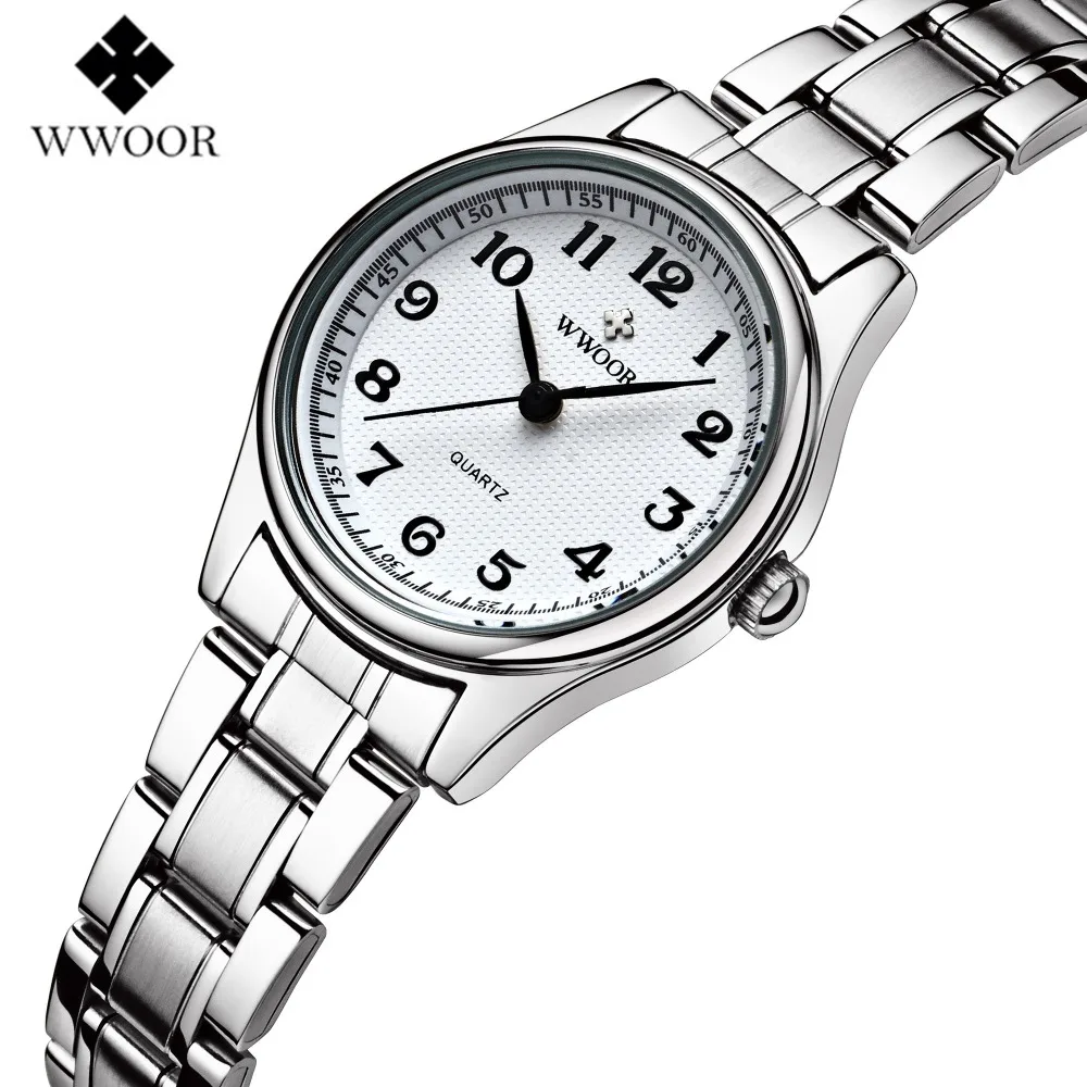 WWOOR женские часы бизнес Женские Reloj Mujer Модные мужские арабские цифровые