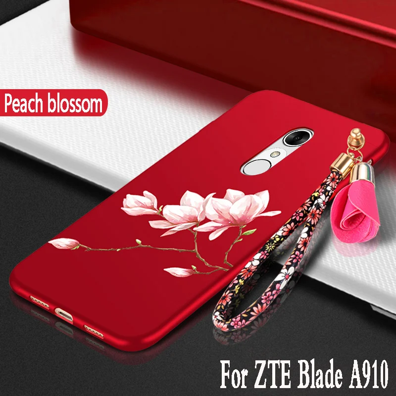 Силиконовый чехол для ZTE Blade A910 роскошный защитный blade BA910 из ТПУ с 3D цветами 5