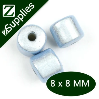 

1250pcs/ 8*10mm Ice Blue Color Miracle Beads/Perles Magiques Acrylic Bead in Bead For Necklace & Bracelets DIY