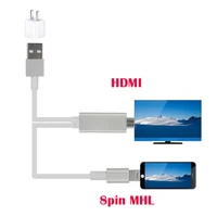New 8 Pin to HDMI Converter Adapter MHL to HDMI Cable 1080P HDTV Adapter USB Cable For iPhone 5 5S 6 6S Plus Free shipping