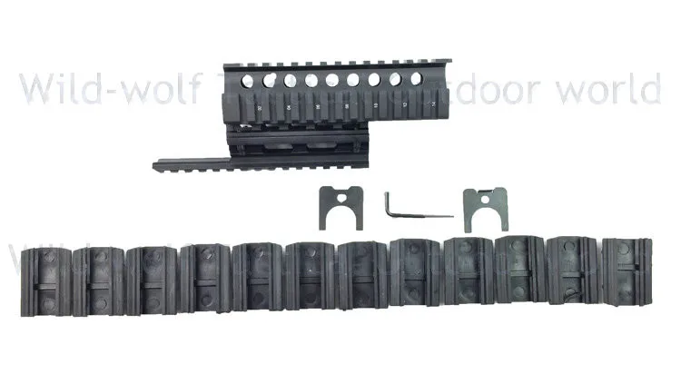 Тактический AK 47/74 RIS Quad Rail mount Tactical Quad Handguard Rail с 12 чехлами для охоты, стрельбы, военных игр, Paitall Airsoft