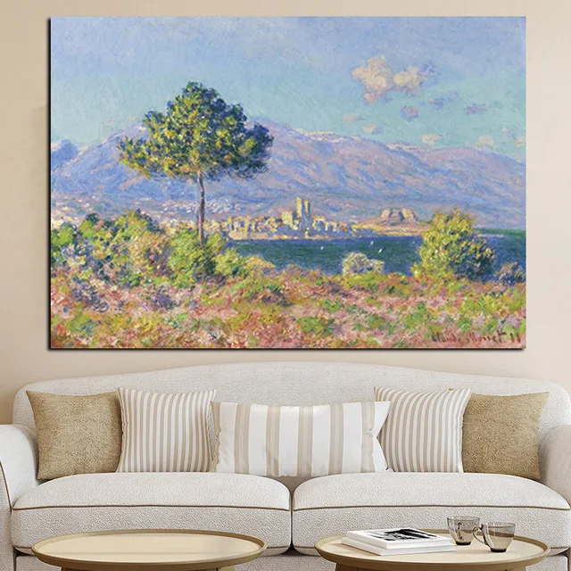 Antibes Seen From the Plateau Notre-Dame by Claude Monet Printed on Canvas 1