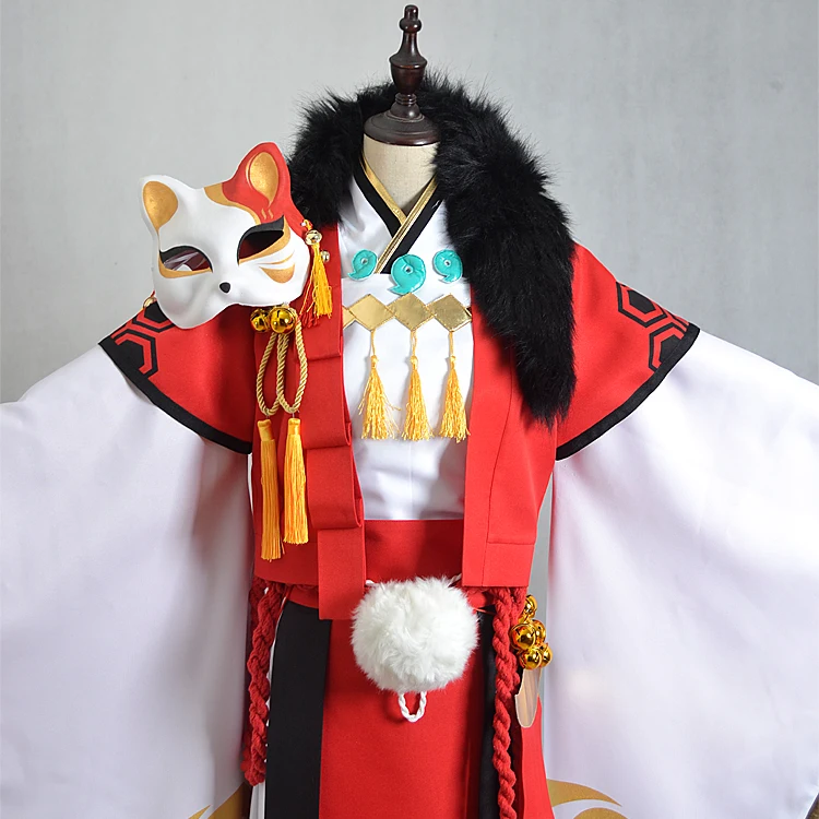 Игра Onmyoji Косплей Костюм демон лиса элегантность Кимоно костюм униформа косплей