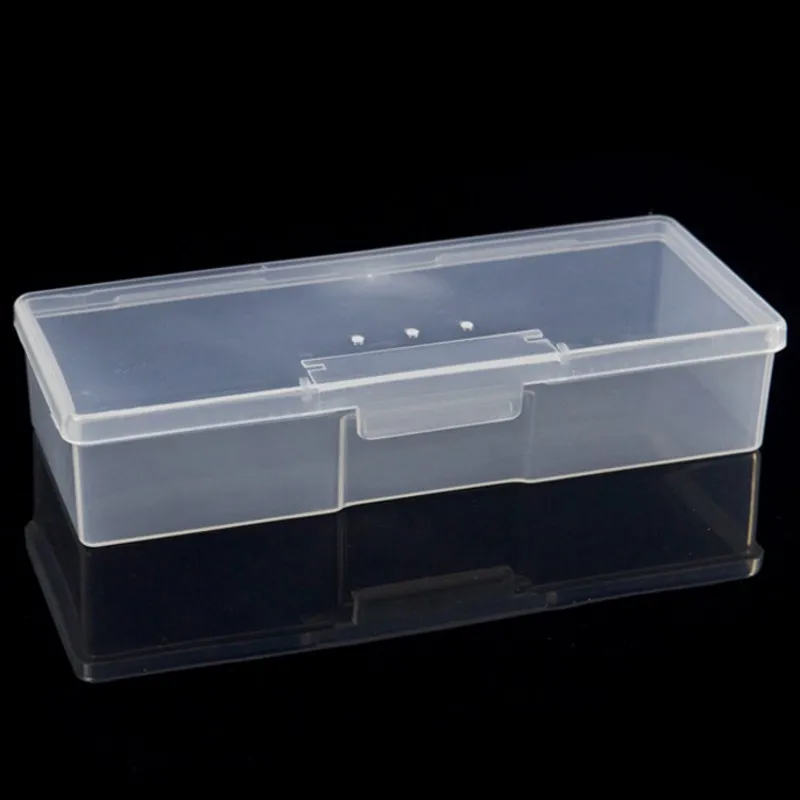 Пластиковая прозрачная коробка для хранения маникюрных инструментов для ногтей, ручки для рисования, буферные Шлифовальные Файлы, органайзер, чехол, контейнер