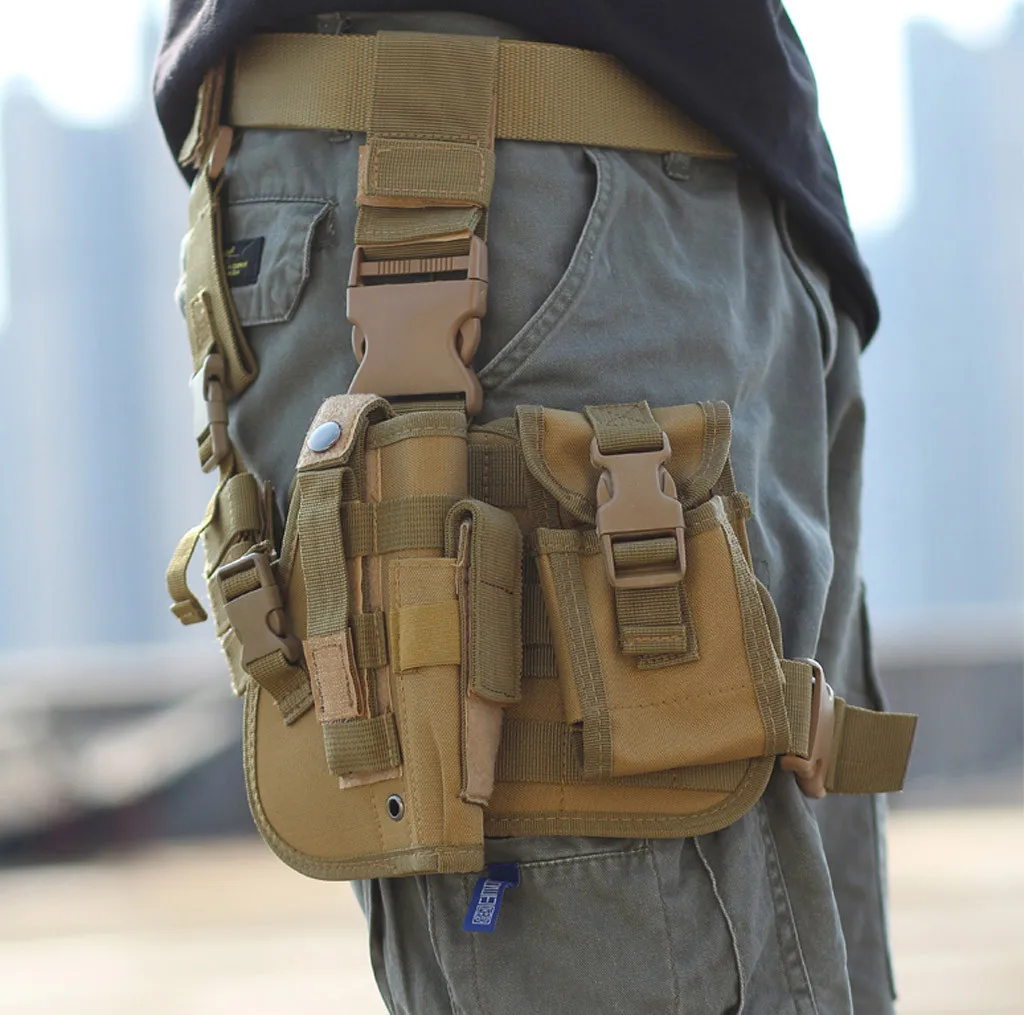 

Aelicy Waterproof Nylon Men Military Camouflage Tactical Leg Bag Thigh Belt Hip Bum Panel Utility Waist Belt Bags Fanny Pack