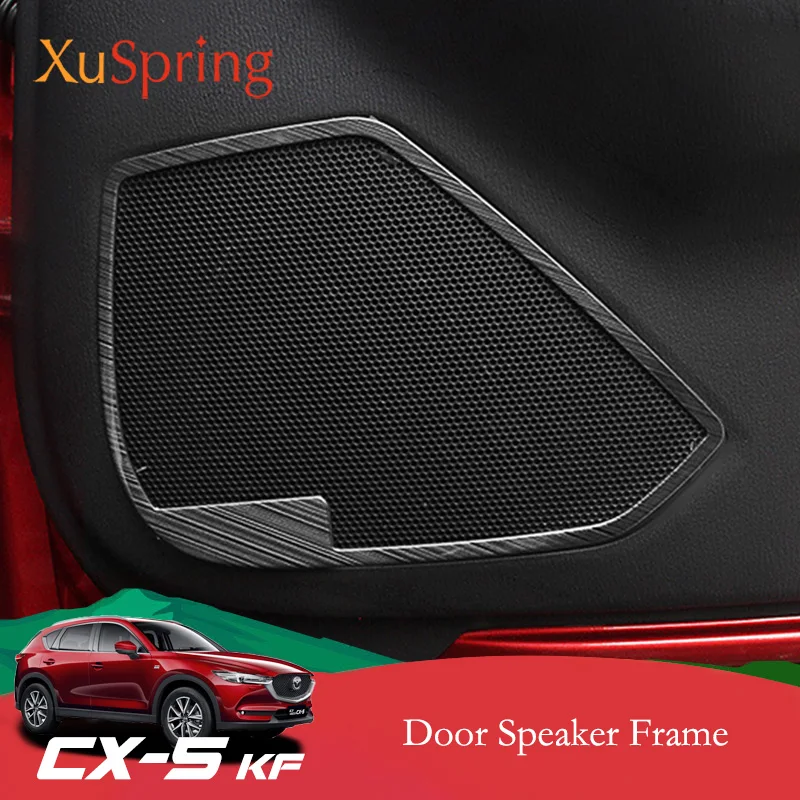 

For mazda cx-5 cx5 2017 2018 2019 KF Door Speaker Sound Equip Trim Garnish Frame Ring Cover Sticker Strip Car-styling