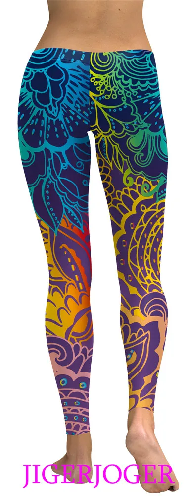 Petrol blue gold purple mandala legging (4)
