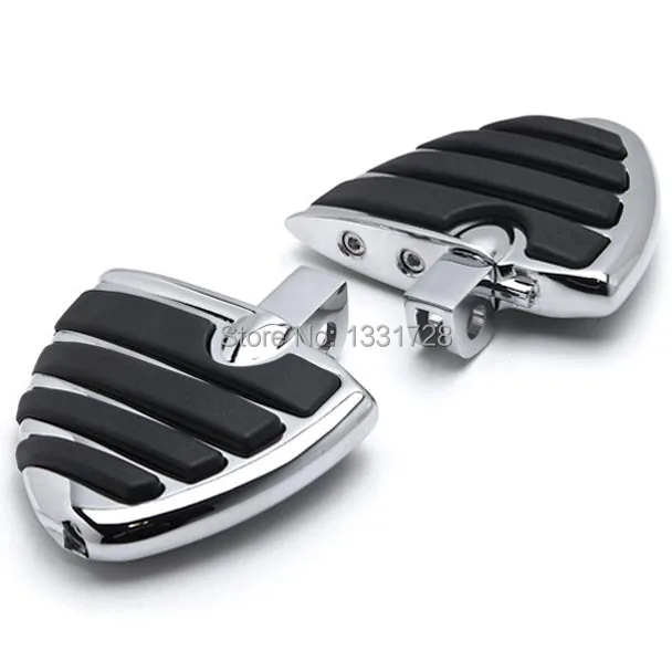 Chrome Wing Foot Pegs Rests For Kawasaki Vulcan 800 Custom 1995 2005 (Front)pegging pictures