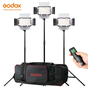 

Free DHL 3X Godox LED308C II 3300-5600K Video Light + 200cm Light Stand + CB-05 Carry Bag Video Studio Lights