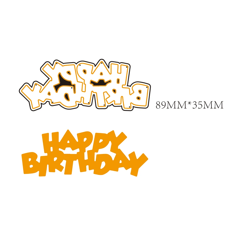 8 9x3 5 см Happy birthday &quotсделай сам&quot трафареты для скрапбукинга ремесла тиснильный
