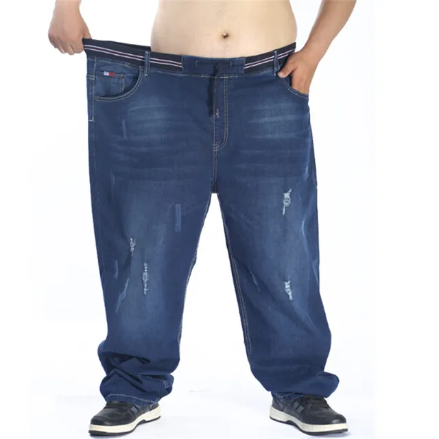 2017 Oversized jeans fat 300 pounds extra large fat PANTS Big men waist