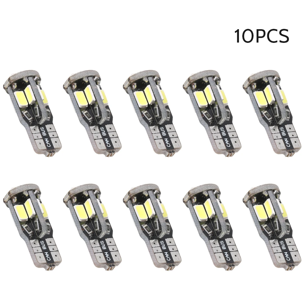 Профессиональный DC12V 2,5 Вт 10 светодио дный лампочки автомобиля 10 упак. T10 База гнездо держатель Белый свет для внедорожник RV грузовик