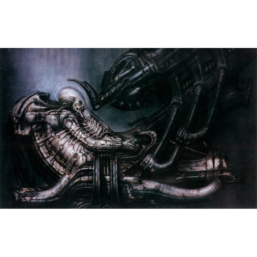 

J0829- Art Hr Giger Alien Dark Evil Abstractive Li II Pop 14x21 24x36 Inches Silk Art Poster Top Fabric Print Home Wall Decor