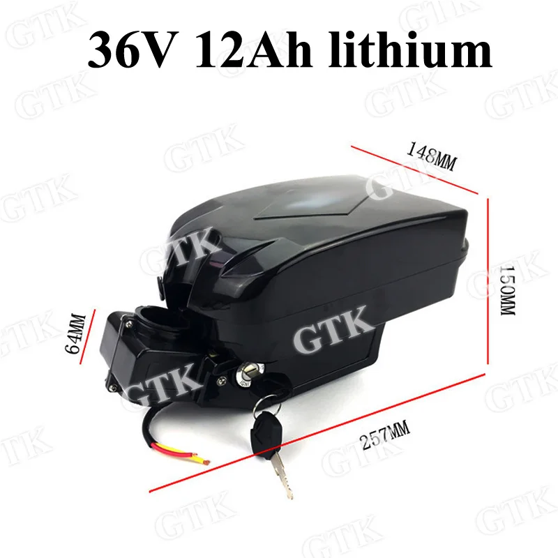 36 V 12Ah Электрический велосипед литиевая батарея 36 V bateria лягушка 18650 с BMS 500 w Задняя часть электровелосипеда стойка батарея горный велосипед+ 2A зарядное устройство