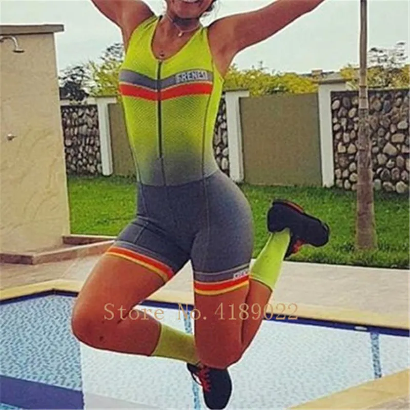 

2019 Frenesi Vrouwen Hoge kwaliteit triathlon Kleine schouderbanden schaatspak rijden team mtb ski suit cycling jersey set