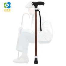 ANXIAOKANG безопасные и надежные костыли для пожилых людей телескопические Нескользящие алюминиевый сплав с светильник тростника треккинговые палки для пожилых