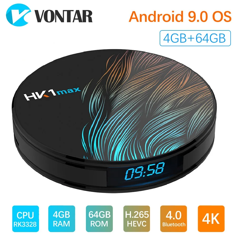 2019 الروبوت 9.0 التلفزيون مربع 4 GB RAM Rockchip RK3328 1080 p 4 K المزدوج Wifi جوجل لعب مخزن نيتفليكس يوتيوب الذكية التلفزيون HK1 ماكس 2G 16G