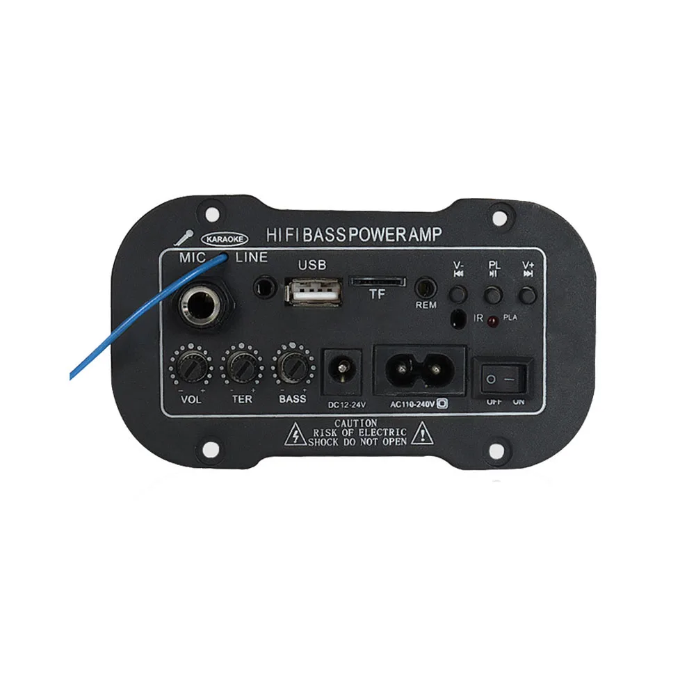 Сабвуфер Мощность Плата усилителя автомобиля Bluetooth Динамик аудио усилитель басов, 12V 24V 220V в течение 5-8 в Динамик с микрофоном